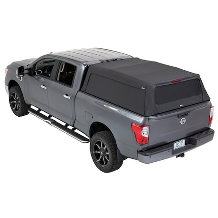 Bestop Supertop Truck Bed Cap 2 For Nissan 2004-2024 Titan Black Diamond PVC Coated Sailcloth No Drill 77313-35